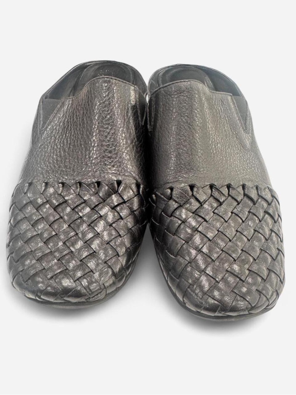Sesto Meucci Women's Black Woven Leather Mules
